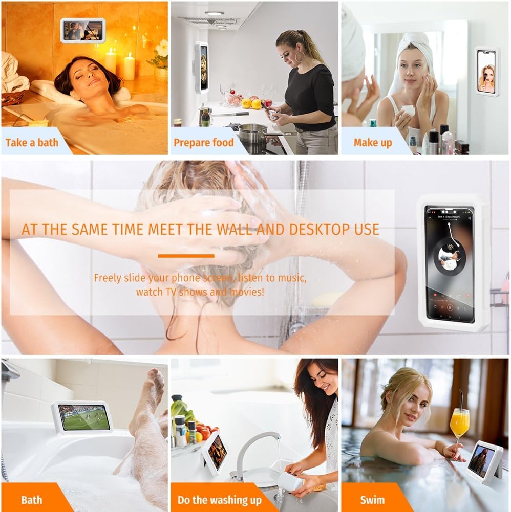 Soporte impermeable 360° para teléfono en la ducha · vista 4