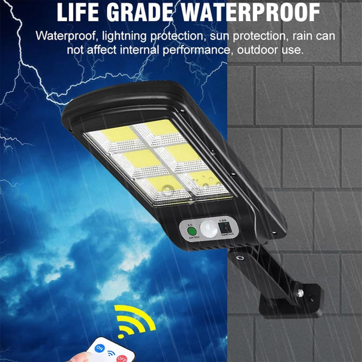 Luz solar LED con mando y sensor de movimiento · vista 2