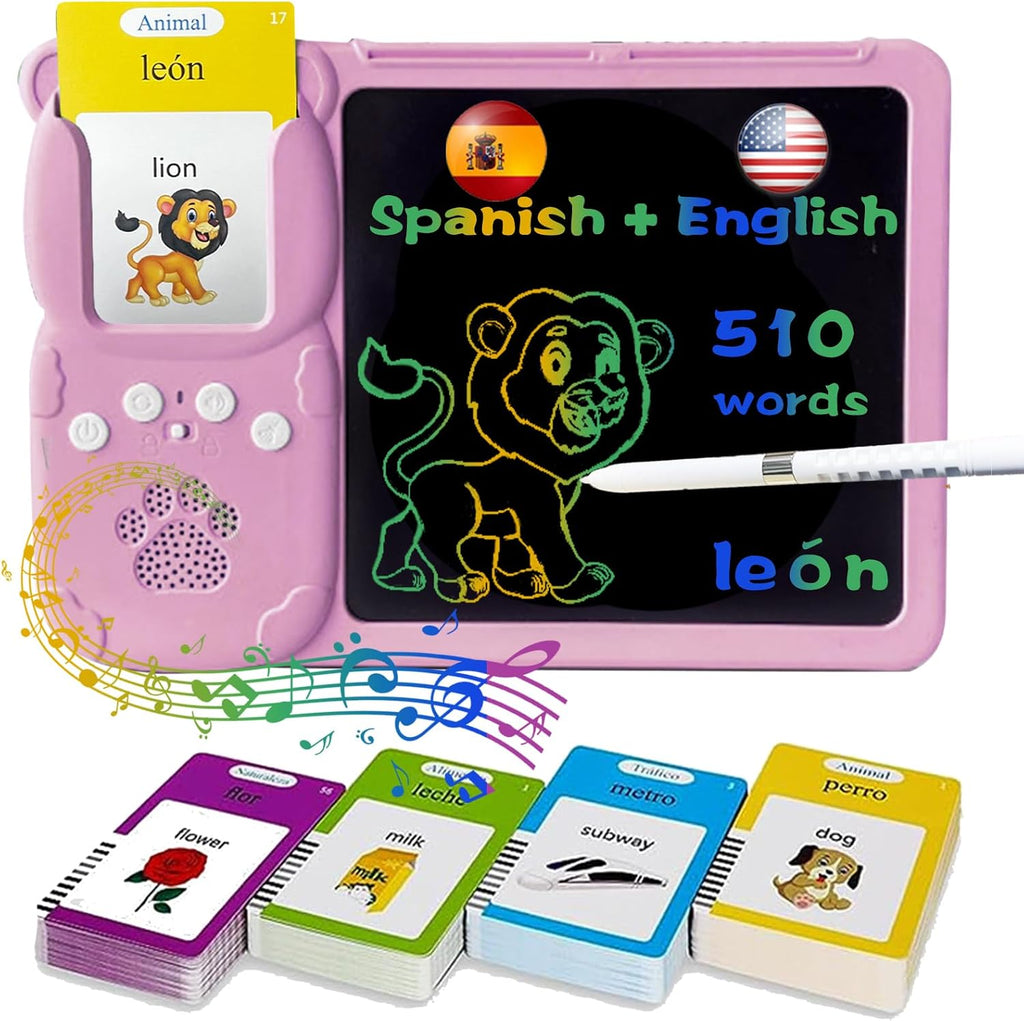 Pizarra educativa 2 en 1 con 224 tarjetas · vista 3