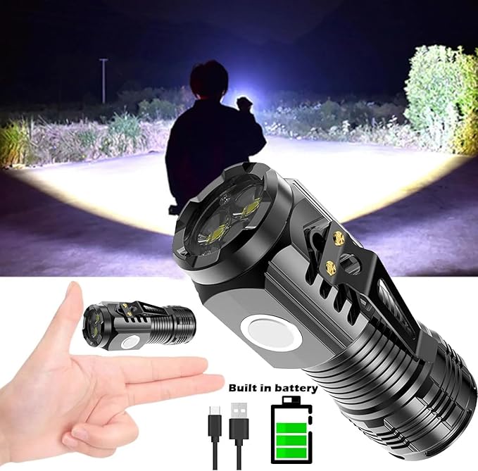 Mini linterna de 3 LED con imán · vista 3