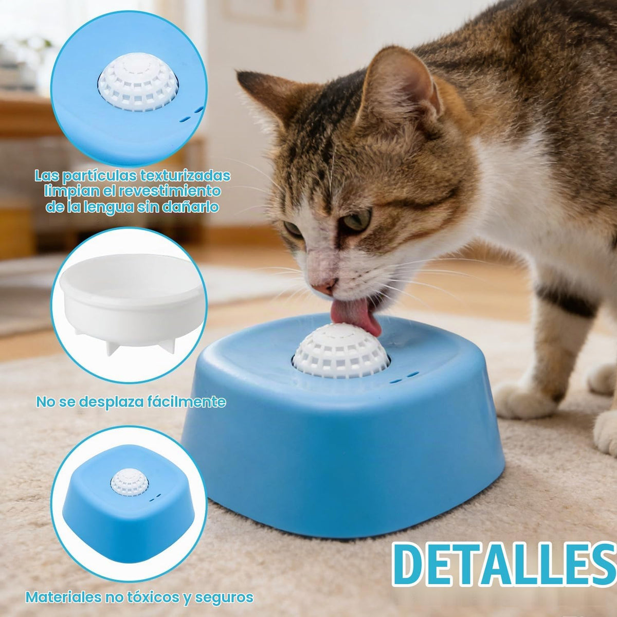Cuenco lamedor para mascotas con bola rodante · vista 3
