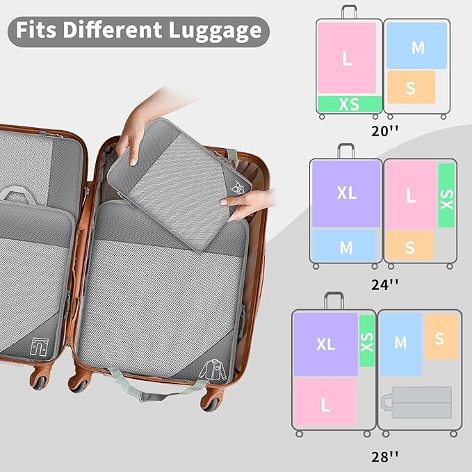 Set de 5 bolsas de compresión para maleta · vista 4