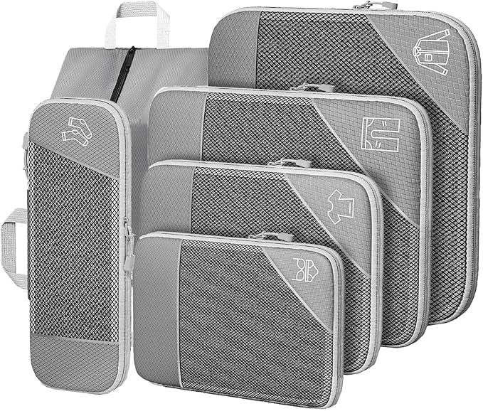Set de 5 bolsas de compresión para maleta